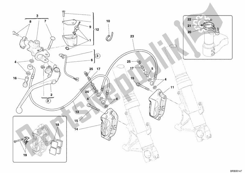 Toutes les pièces pour le Système De Freinage Avant du Ducati Superbike 749 R 2004